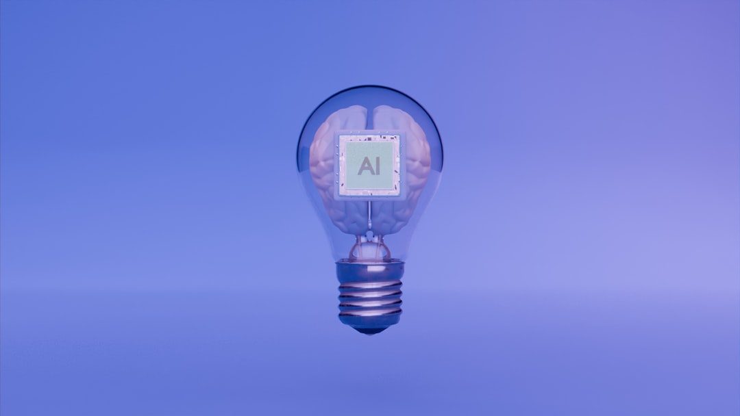 Artificial intelligence is represented by the lightbulb and brain.