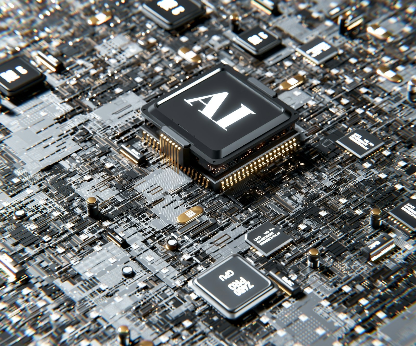 Nahaufnahme eines beleuchteten Computerchips als Sinnbild für ein neues KI-Sprachmodell