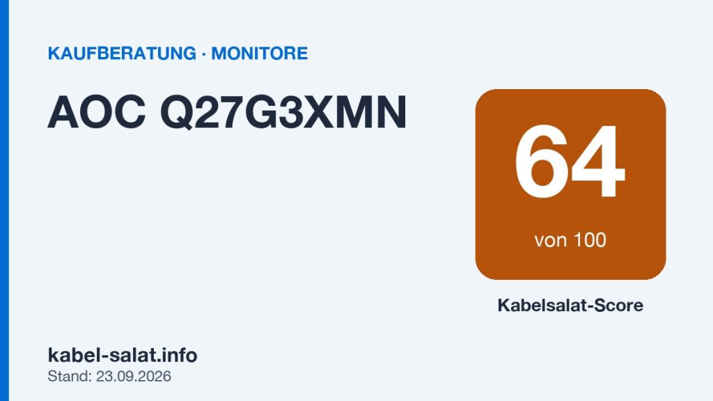 Kabelsalat-Score 64 von 100 für AOC Q27G3XMN
