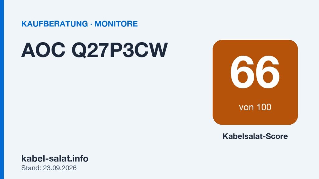 Kabelsalat-Score 66 von 100 für AOC Q27P3CW